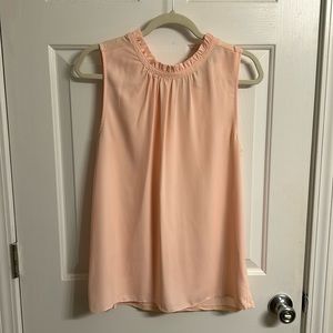 Pink LOFT Mixed Media Tie Back Tank Size M